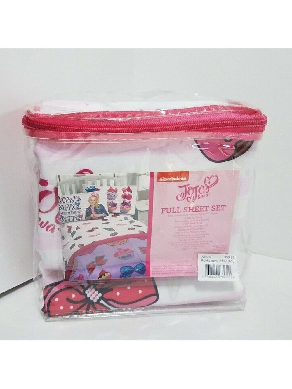 Nickelodeon JoJo Siwa Full Flat Sheet & Standard Pillowcase Set